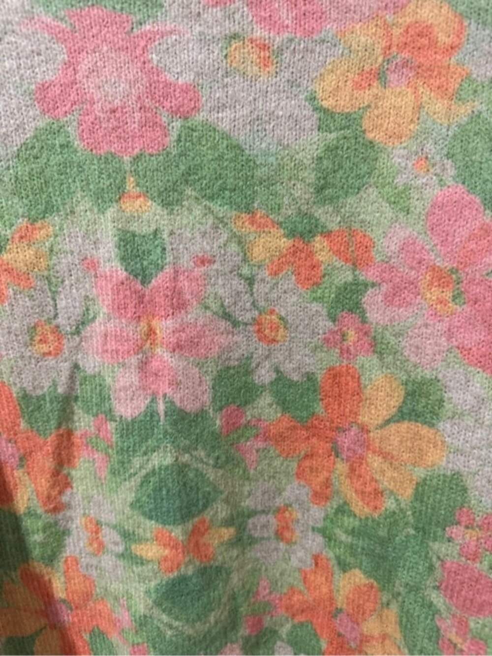 ZARA Floral Knit Cardigan Pearl Detail Size M - Picture 3 of 11